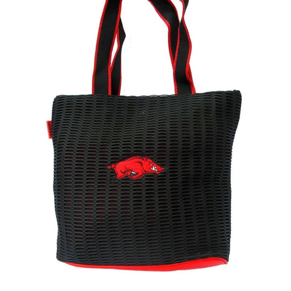 Arkansas Razorbacks Large Mesh Tote Bag 14"x 4"x13